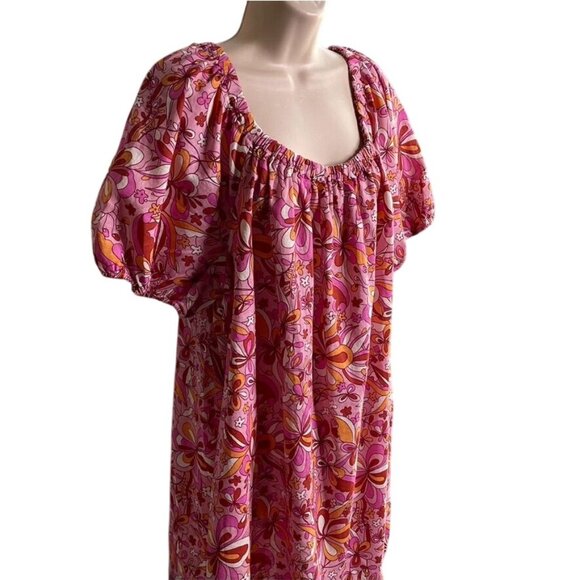ana Womens Mini Off the Shoulders Floral Dress Pink Plus Size 3x New c - Picture 3 of 8